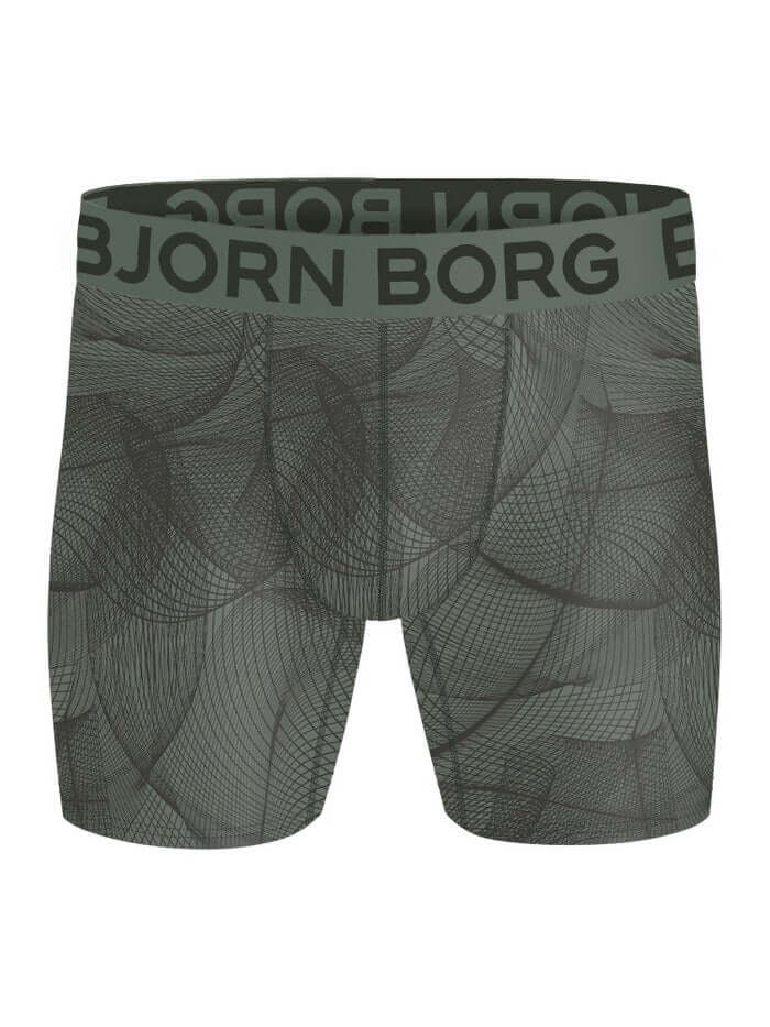 Björn Borg 3 Pack Sports Lightweight Boxers - Print, Grey