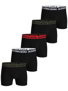 Björn Borg 5-Pack Cotton Stretch Boxer Briefs - Black Multi