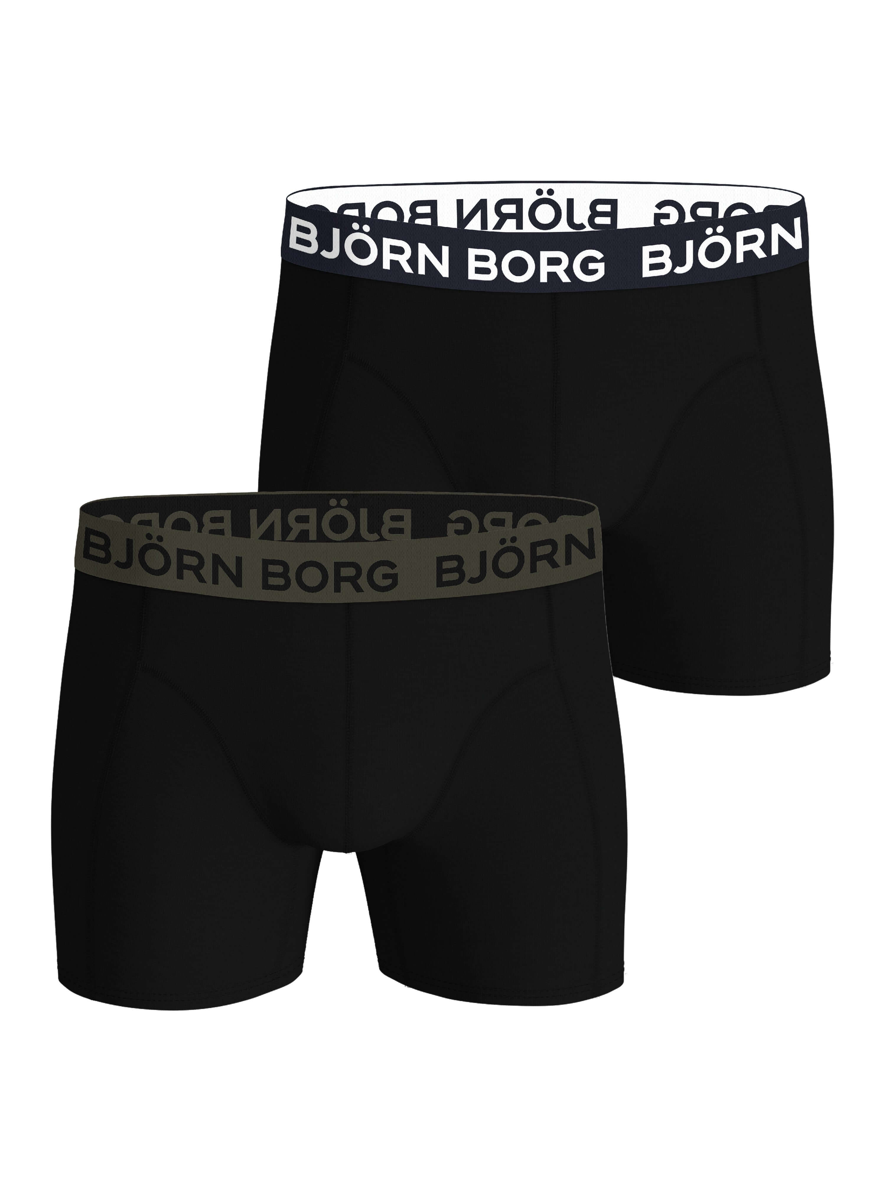 Björn Borg 2-Pack Cotton Stretch Men's Boxers - Black, Multi