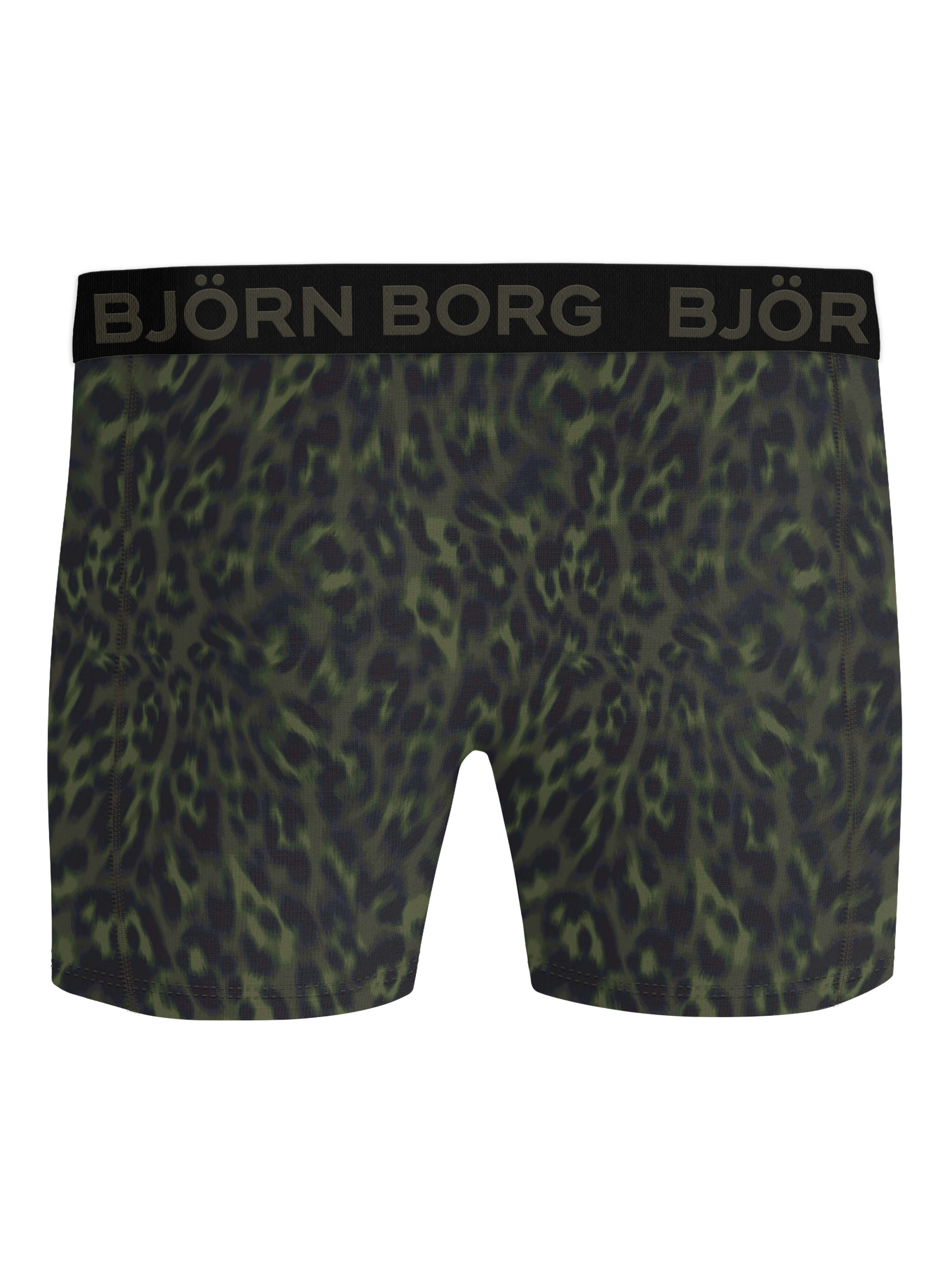 Björn Borg Men’s Stretch Cotton Boxer Shorts 2-Pack – Olive, Print