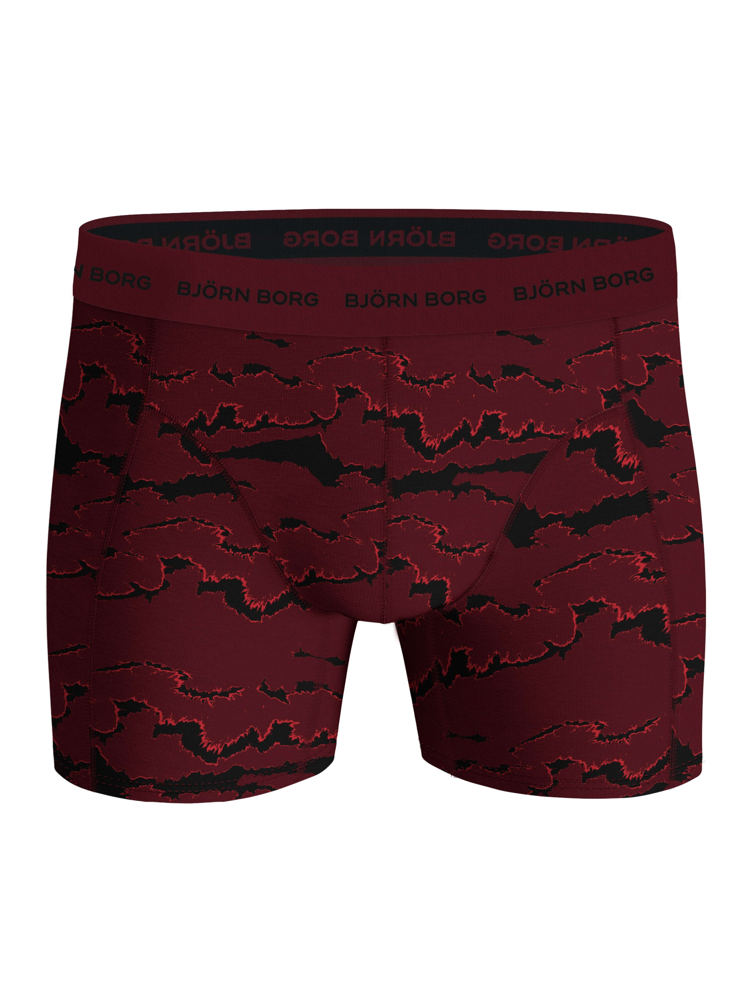 Björn Borg Men’s 3-Pack Cotton Stretch Boxers – Black, Blue, Burgundy Print