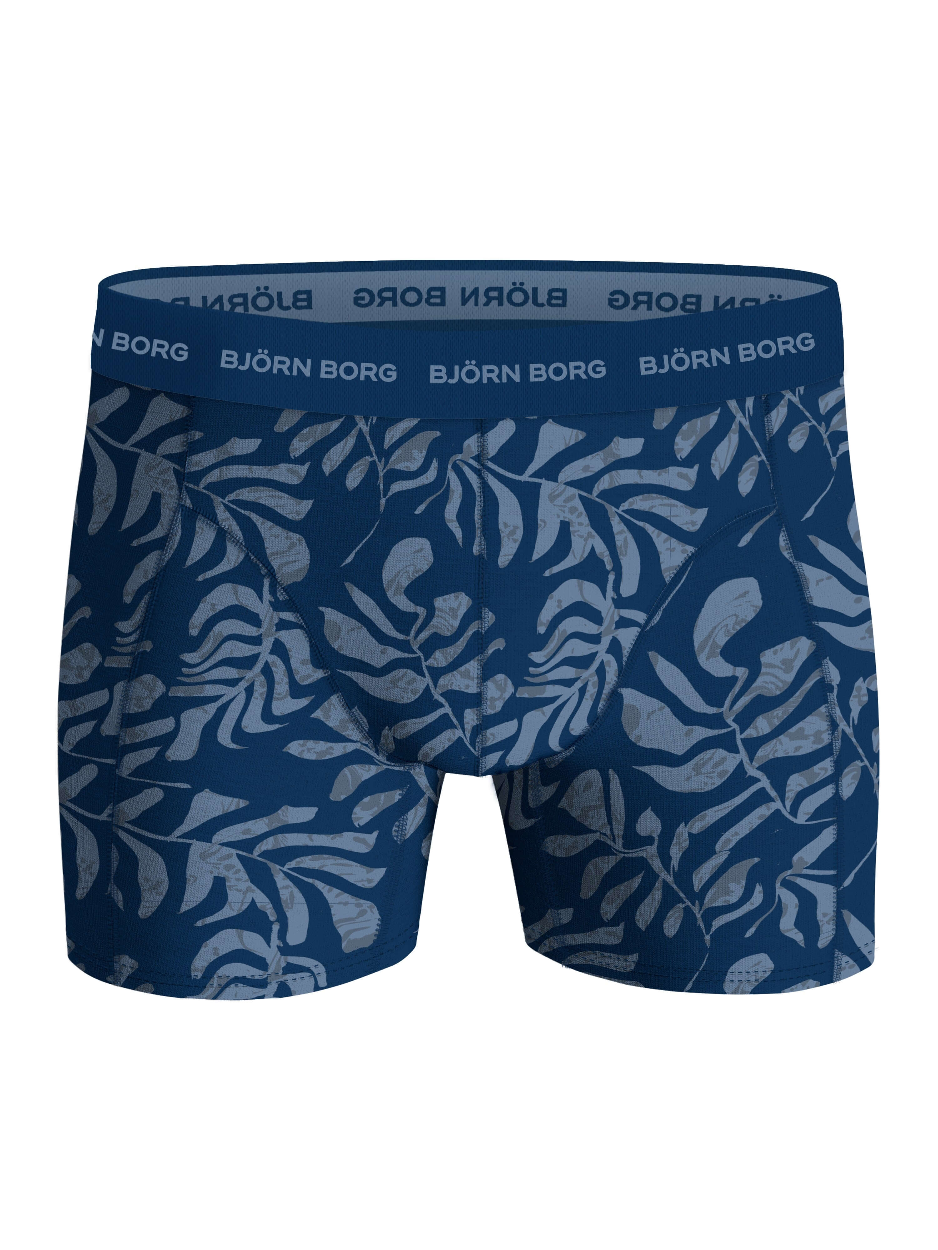 Björn Borg Men’s 3-Pack Cotton Stretch Boxers – Blue, Print