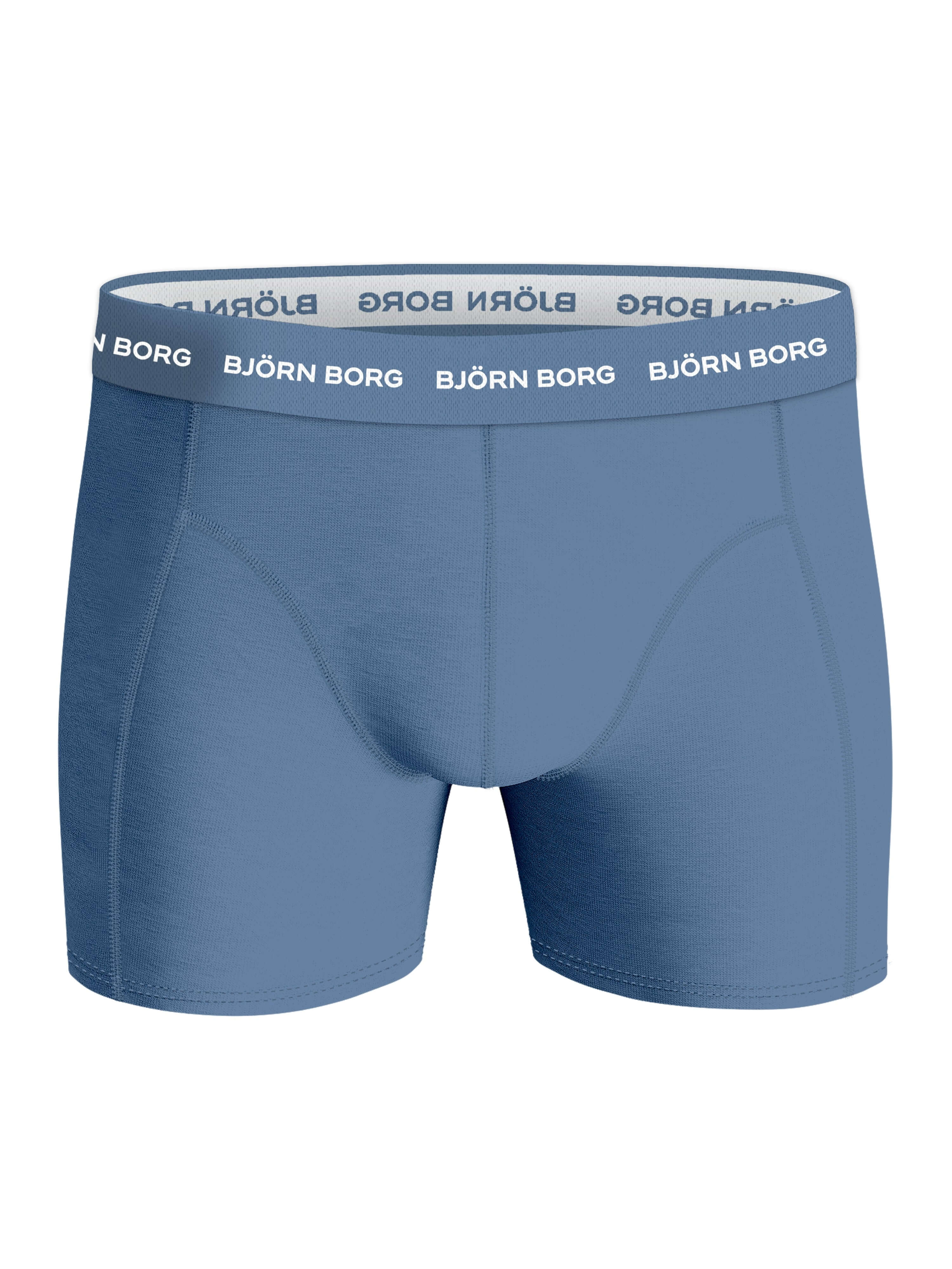 Björn Borg 5 Pack Cotton Stretch Boxers - Blue, Print, Navy Blue