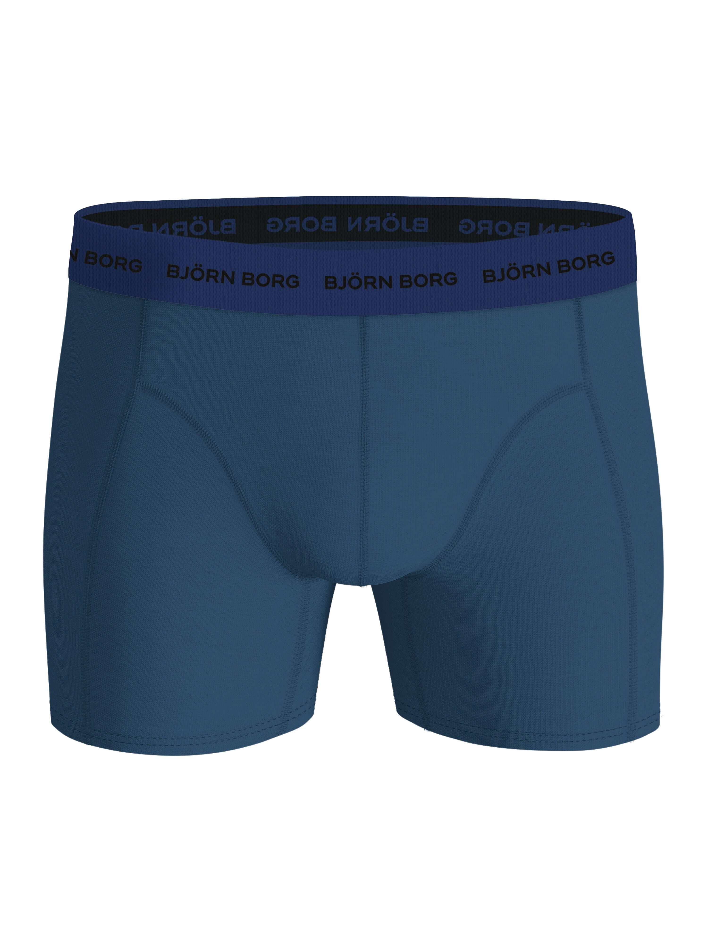 Björn Borg 5 Pack Cotton Stretch Boxers - Blue, Print, Navy Blue