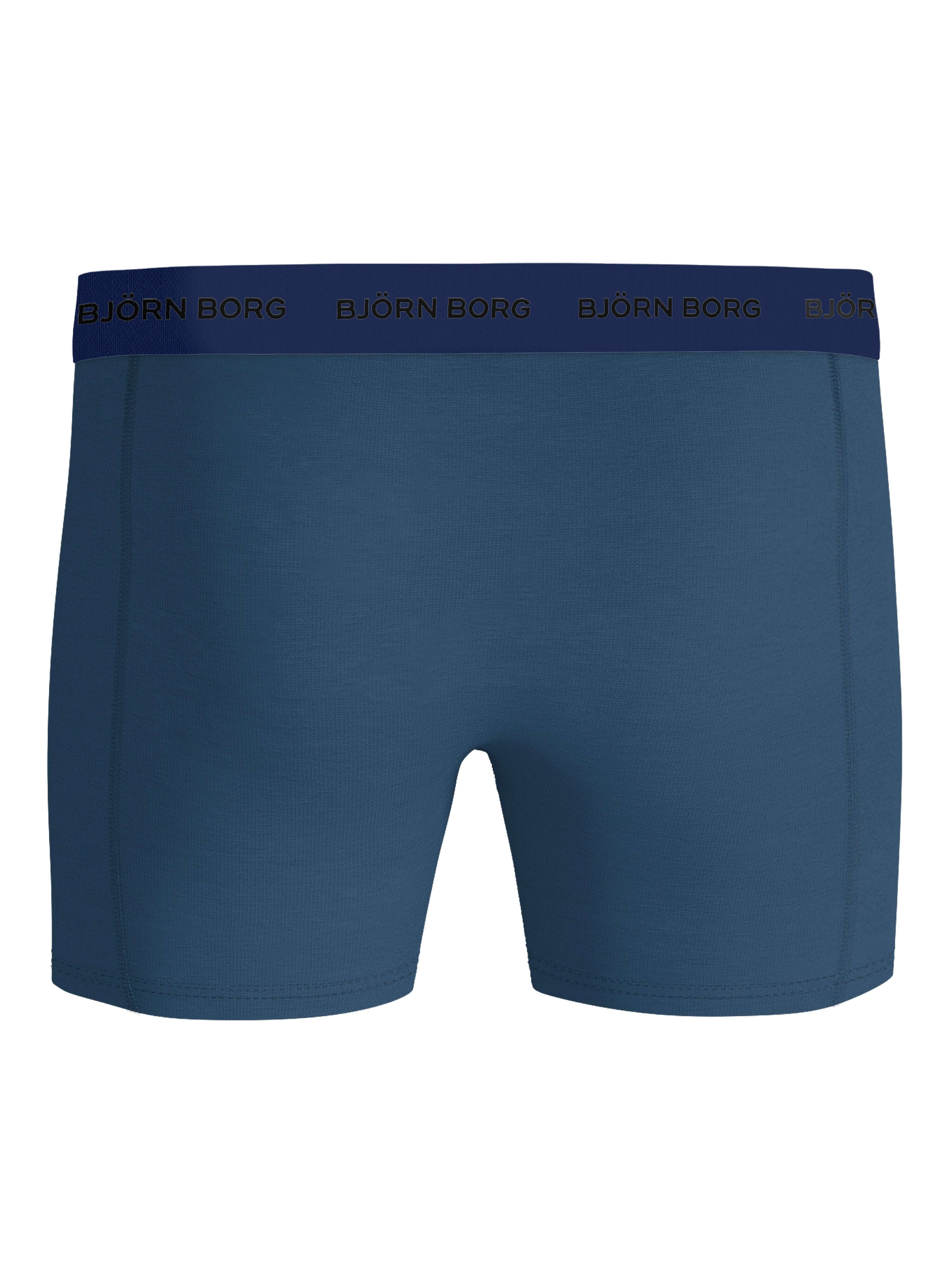 Björn Borg Cotton Stretch Boxers 7 Pack - Blue, Print, Navy Blue