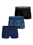 Björn Borg Cotton Stretch Trunks 3-pack - Black, Print, Navy Blue