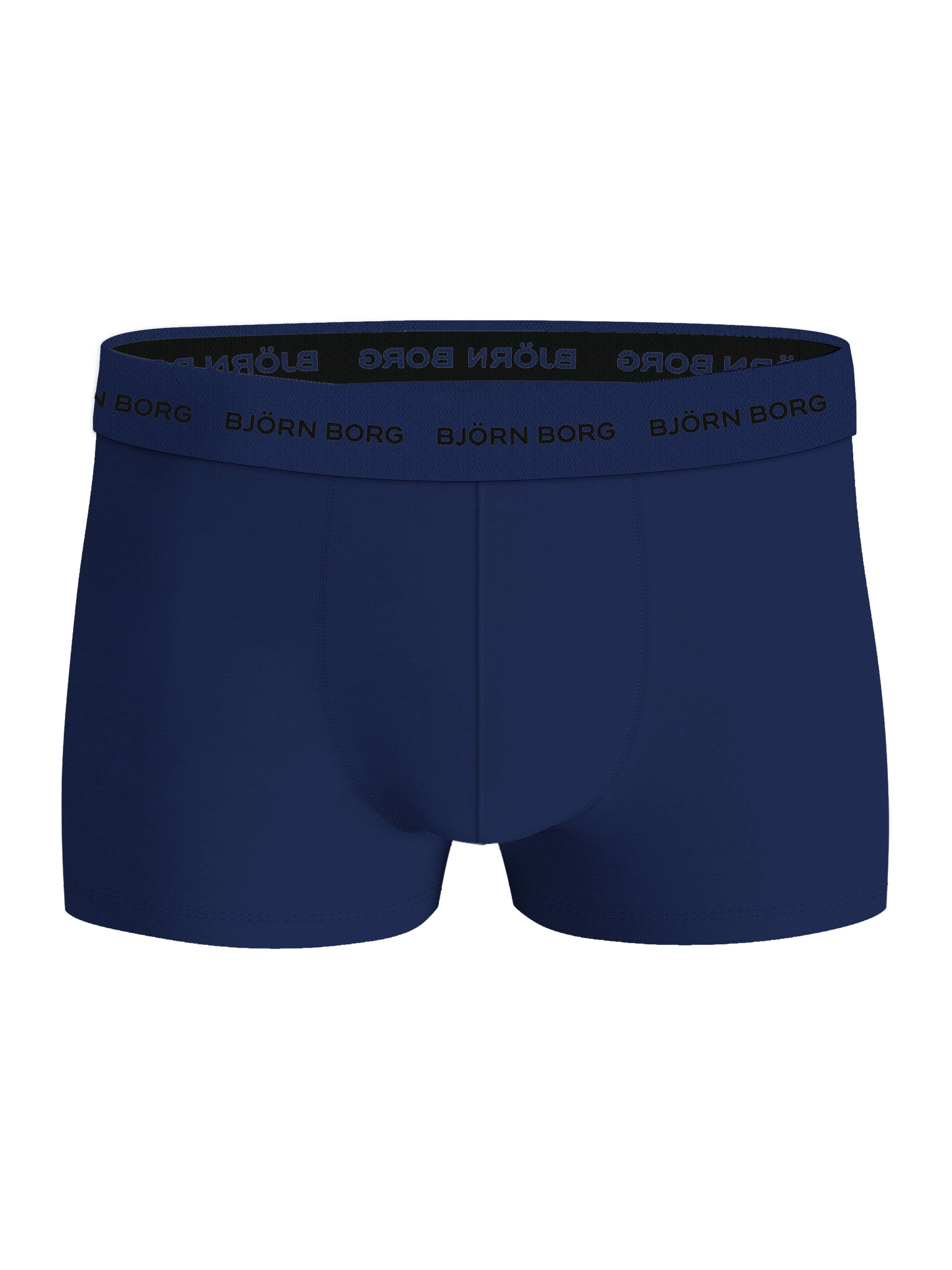 Björn Borg Cotton Stretch Trunks 3-pack - Black, Print, Navy Blue
