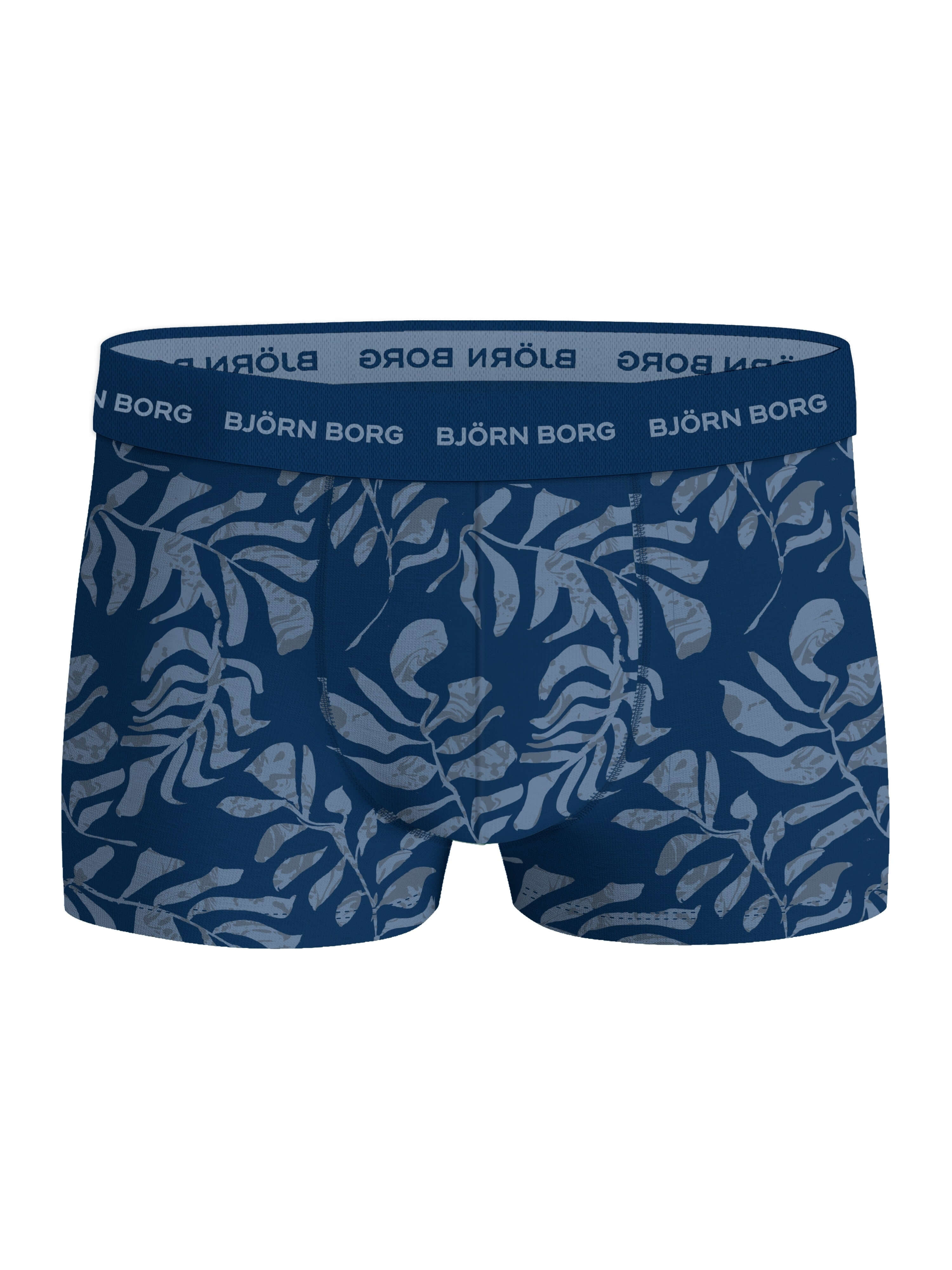 Björn Borg Cotton Stretch Trunks 3-pack - Black, Print, Navy Blue