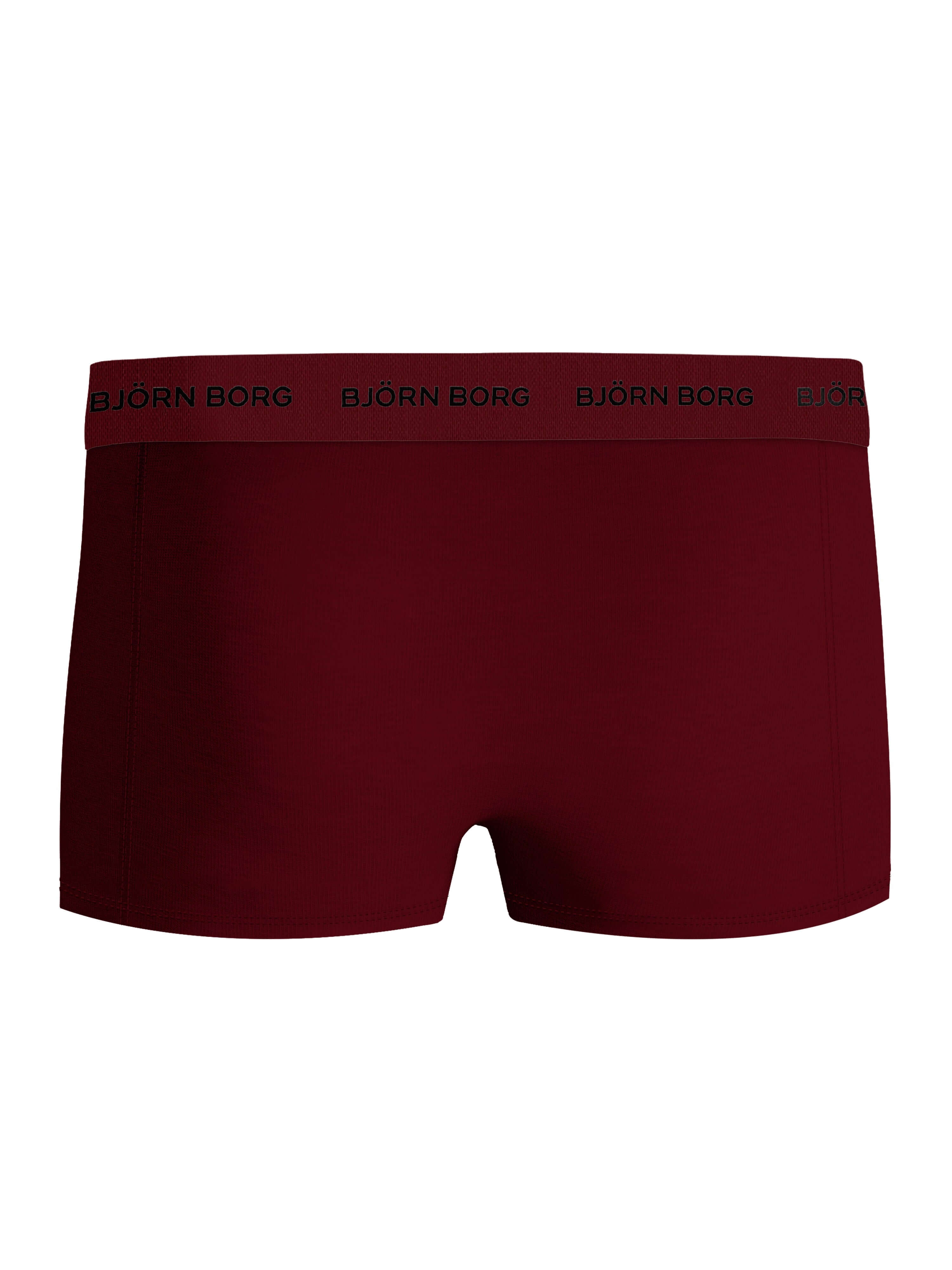 Björn Borg Cotton Stretch Trunks 5-pack - Black, Melange, Green, Print, Red