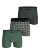 Three pairs of Bjärn Borg boxer briefs in different colors on a white background.