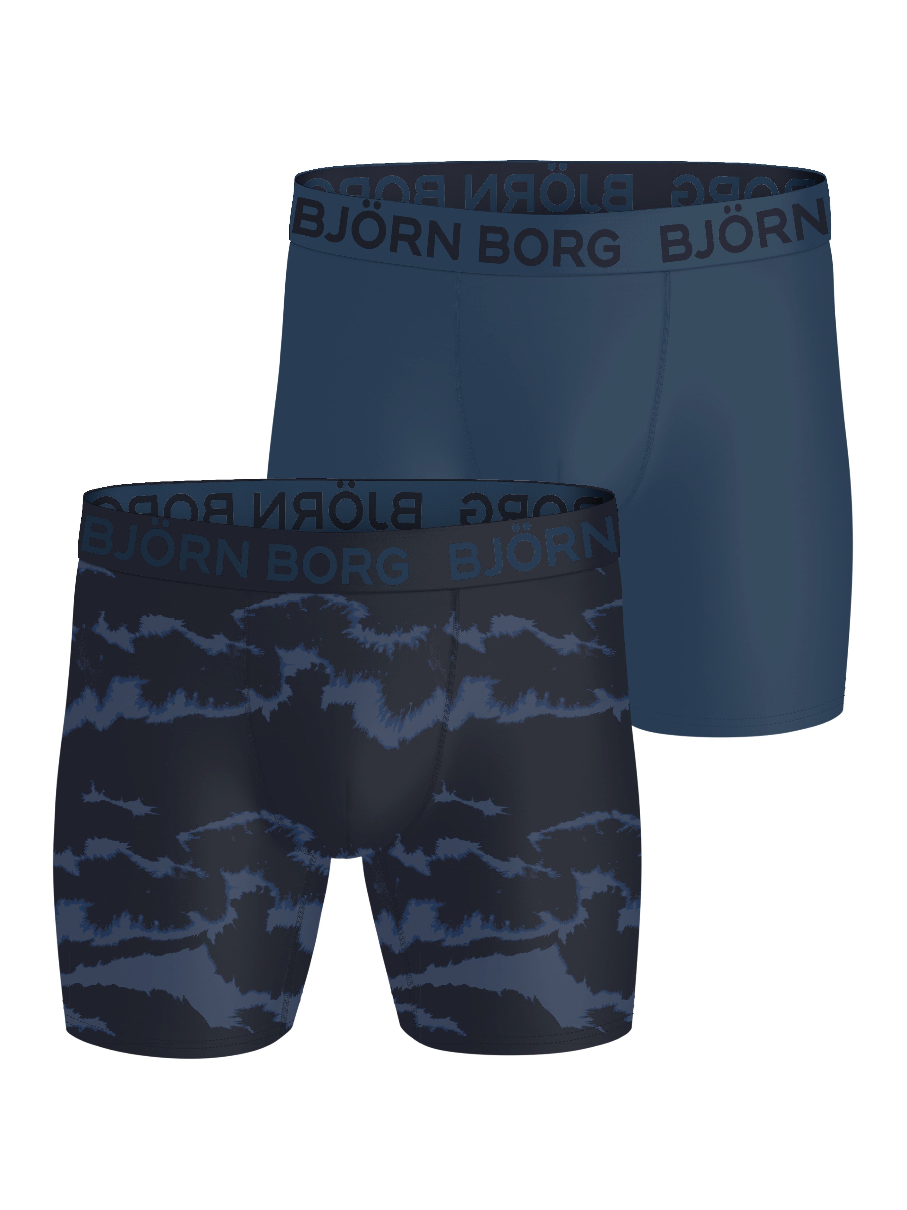Two pairs of Björn Borg men's underwear on a white background