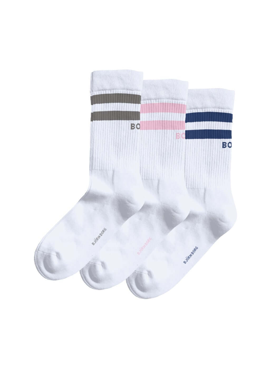 Björn Borg Classic 3-pack crew socks with cushioned feet