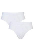Sloggi Men's 24/7 Basic Natural Cotton 2 Pack Midi Briefs - White