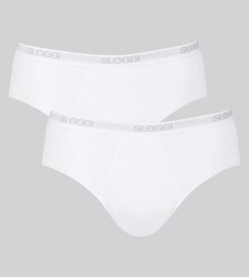 Sloggi Men’s Basic Midi Briefs 2-Pack – Cotton Stretch Comfort Fit