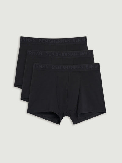 Ben Sherman 3-Pack Tonal Block Trunks - Stretch Cotton
