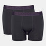 Sloggi Men's Ever Cool 2 Pack Boxer Shorts / Boxer Briefs - Black