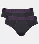 Sloggi Men's Ever Cool 2 Pack Midi Briefs - Black