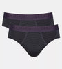 Sloggi Men's Ever Cool 2 Pack Midi Briefs - Black