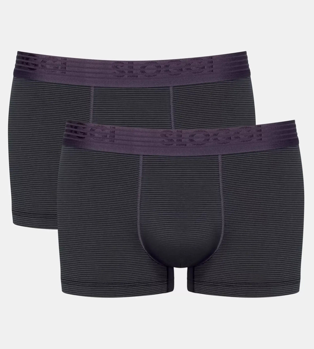 Sloggi Men's Ever Cool 2 Pack Trunks / Hipsters Black Trunks and Boxers