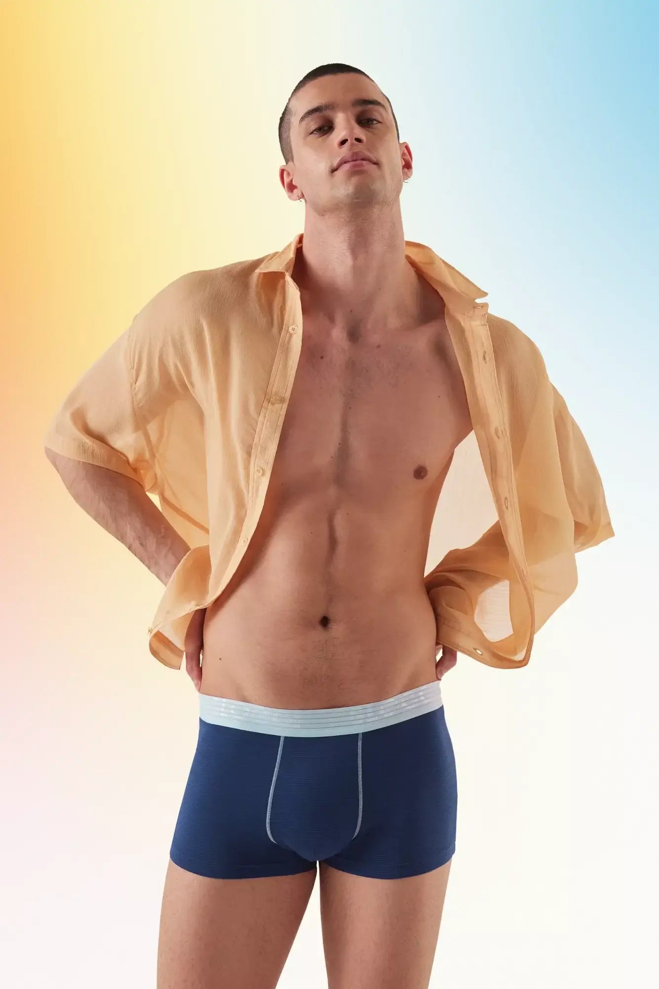 Sloggi Men's Ever Cool 2 Pack Trunks / Hipsters - Blue