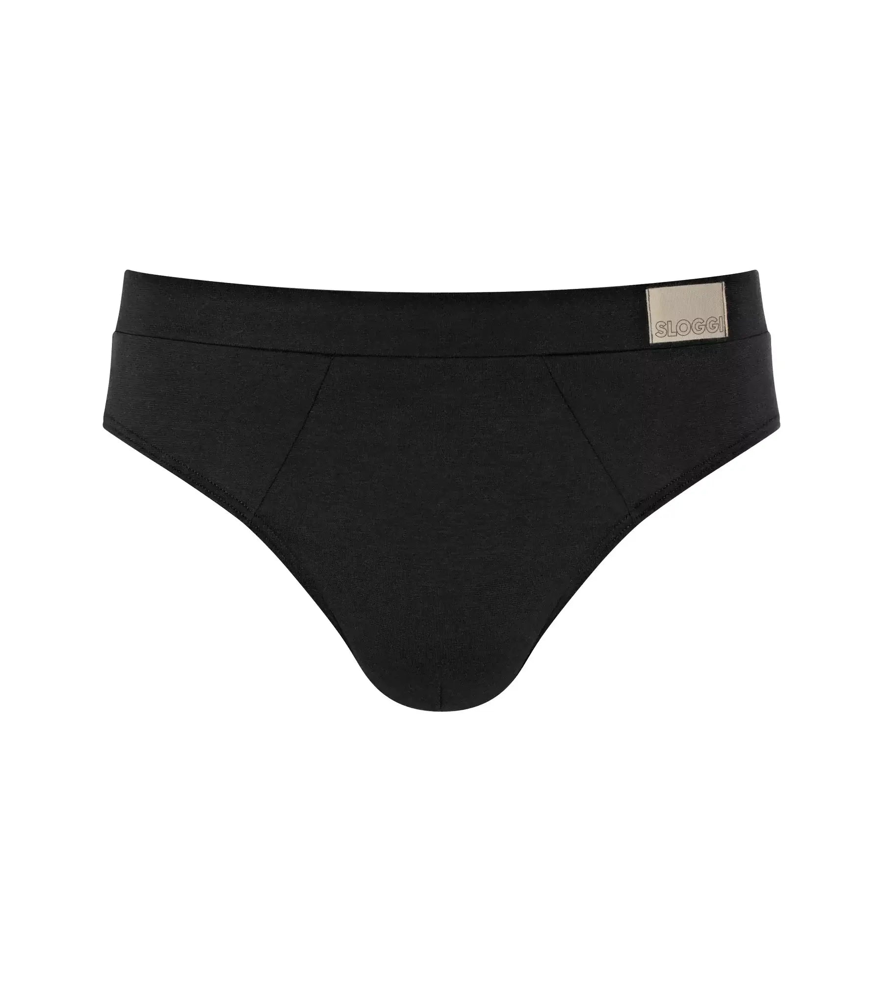 Sloggi Men's 2 Pack Go Natural Midi Briefs -Black