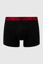 Emporio Armani 3 Pack Boxer Briefs - Black, Red Waistbands