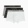 Emporio Armani 3 pack Pure Cotton Boxer Trunks - Black/Grey/White