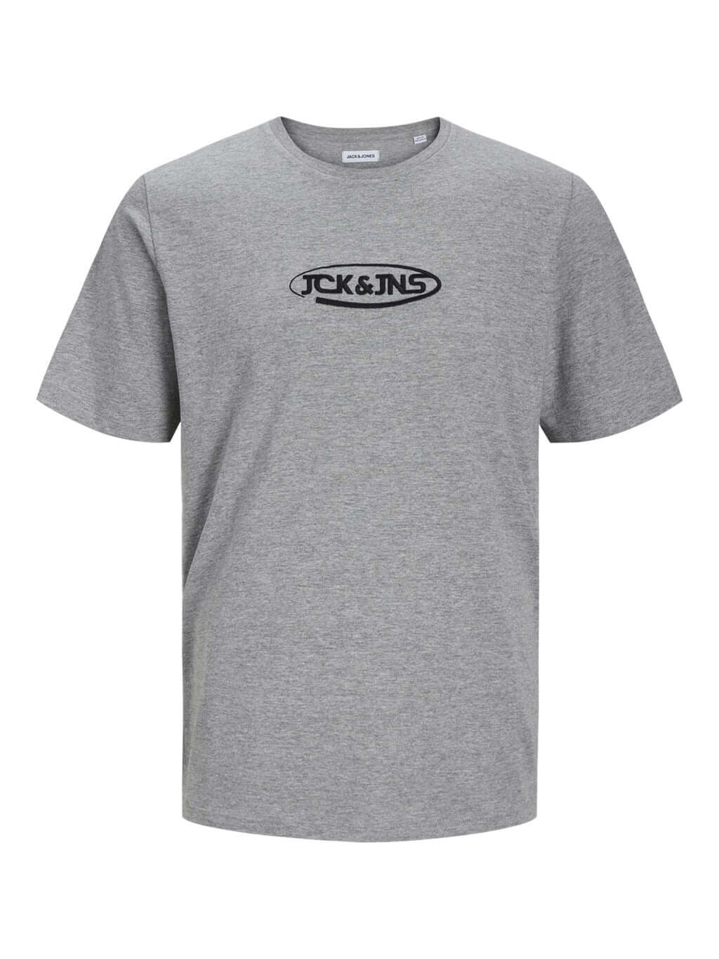 Jack & Jones Jacoliver Shorts Lounge Set - Light Grey Tee / Black shorts