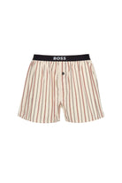 Boss 2 Pack Woven Boxers / Pyjama Shorts - Black-Stripes