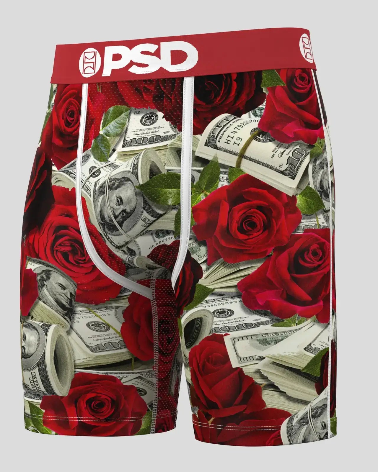 PSD Stacks and Roses 7" Boxer Briefs Breathable MicroMesh Stretch Fit