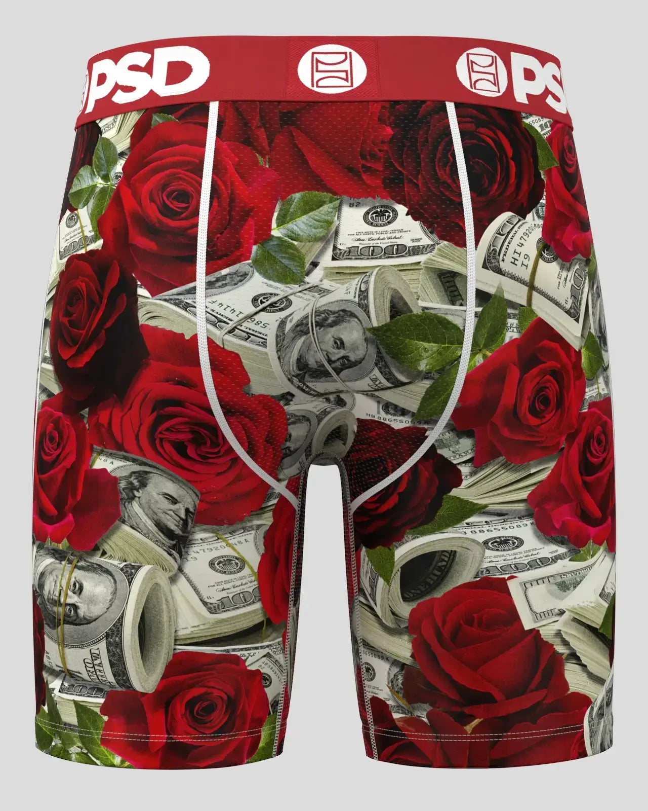 PSD Stacks and Roses 7" Boxer Briefs Breathable MicroMesh Stretch Fit
