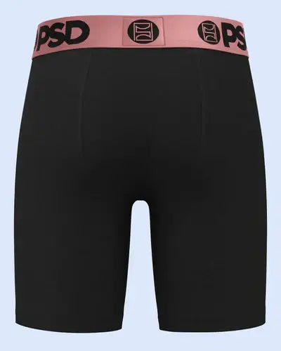 PSD Luxe Modal 7" Boxer Briefs – Black Rose Gold, Breathable Stretch Comfort