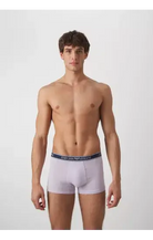 Emporio Armani 3 Pack Low Rise Trunks with core logo - Navy/Lavender/Mint