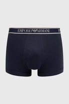 Emporio Armani 3 Pack Low Rise Trunks with core logo - Navy/Lavender/Mint