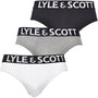 Lyle & Scott 3 Pack Ryder Men's Briefs - Black /  Bright White / Grey Marl