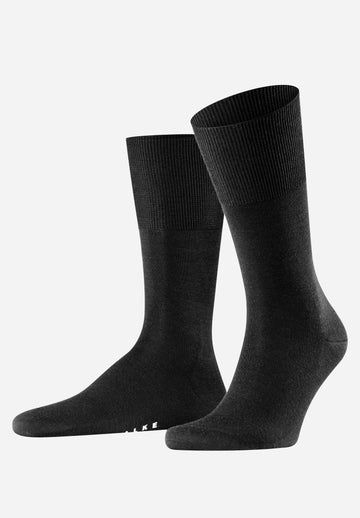 FALKE Airport Men’s Business Socks, Merino Wool Cotton – Breathable Comfort