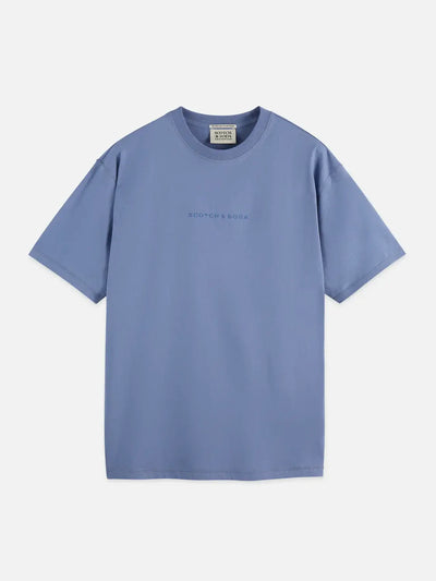 Scotch & Soda Seasonal Core Chest Artwork T-Shirt – Relaxed Fit Cotton Tee