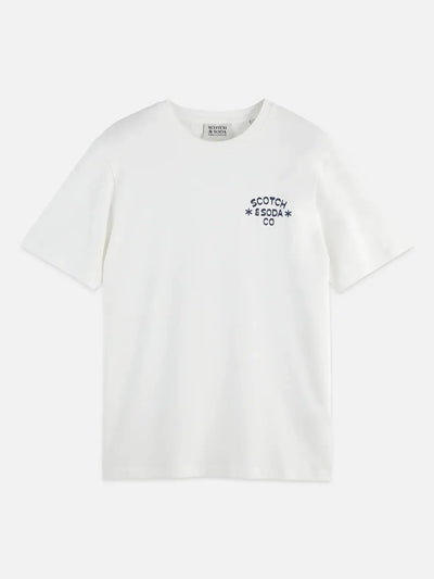 Scotch & Soda Artwork Logo T-Shirt – Regular Fit Organic Cotton Tee