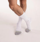 Crossfly Original Men's 12" Crew Socks - White lifestyle view