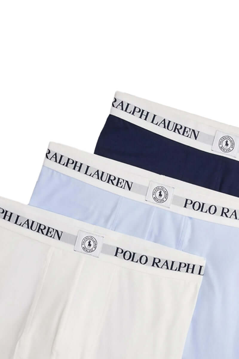 Polo Ralph Lauren Men's Trunk Boxers 3-Pack – Oxford Blue/White/Classic Navy