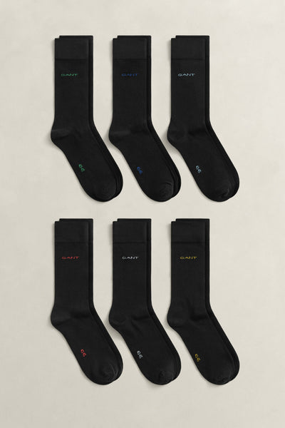 GANT 6-Pack Soft Cotton Crew Socks – Combed Cotton Comfort
