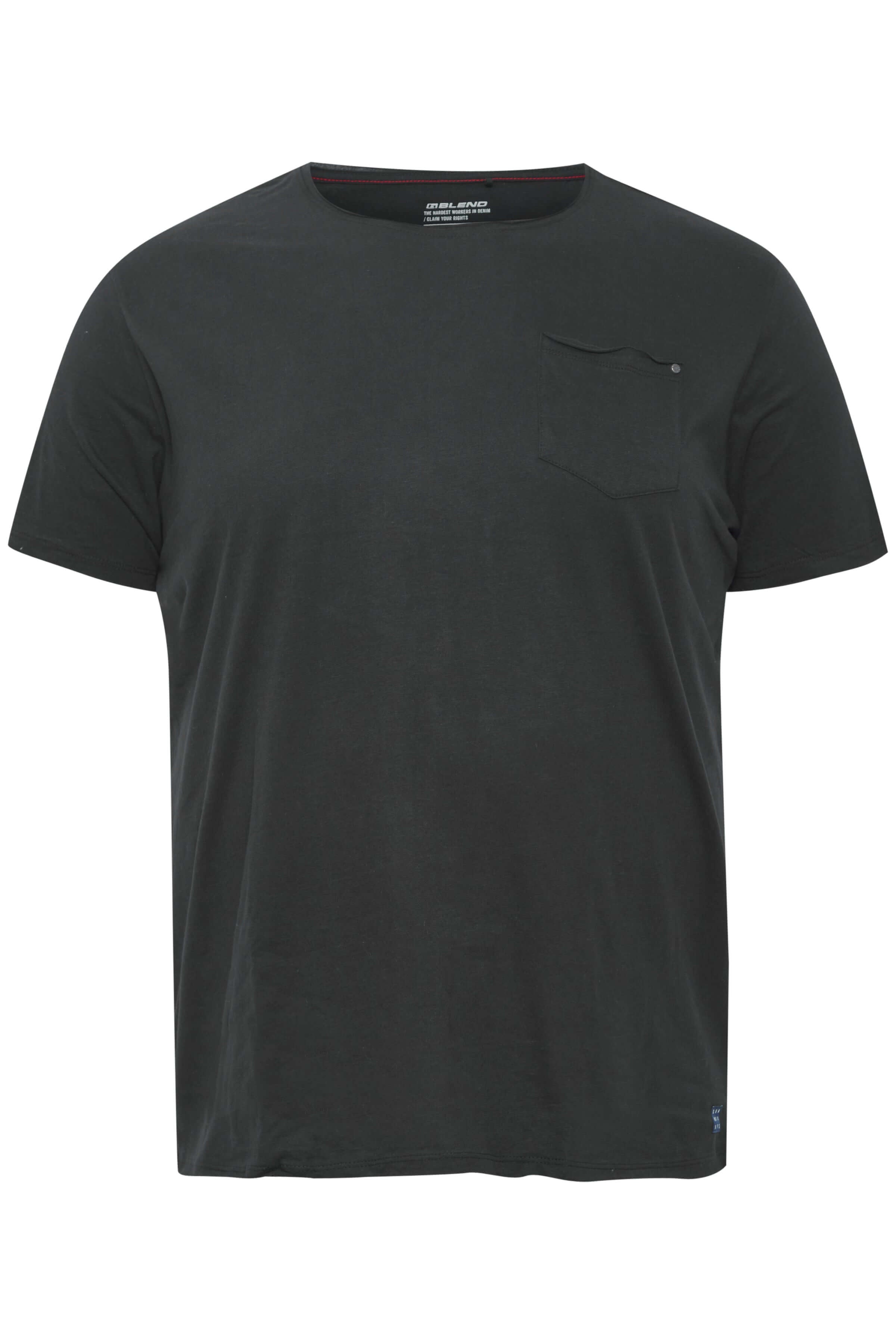 Blend BHNoel T-Shirts with Chest Pocket - 100% Cotton Jersey