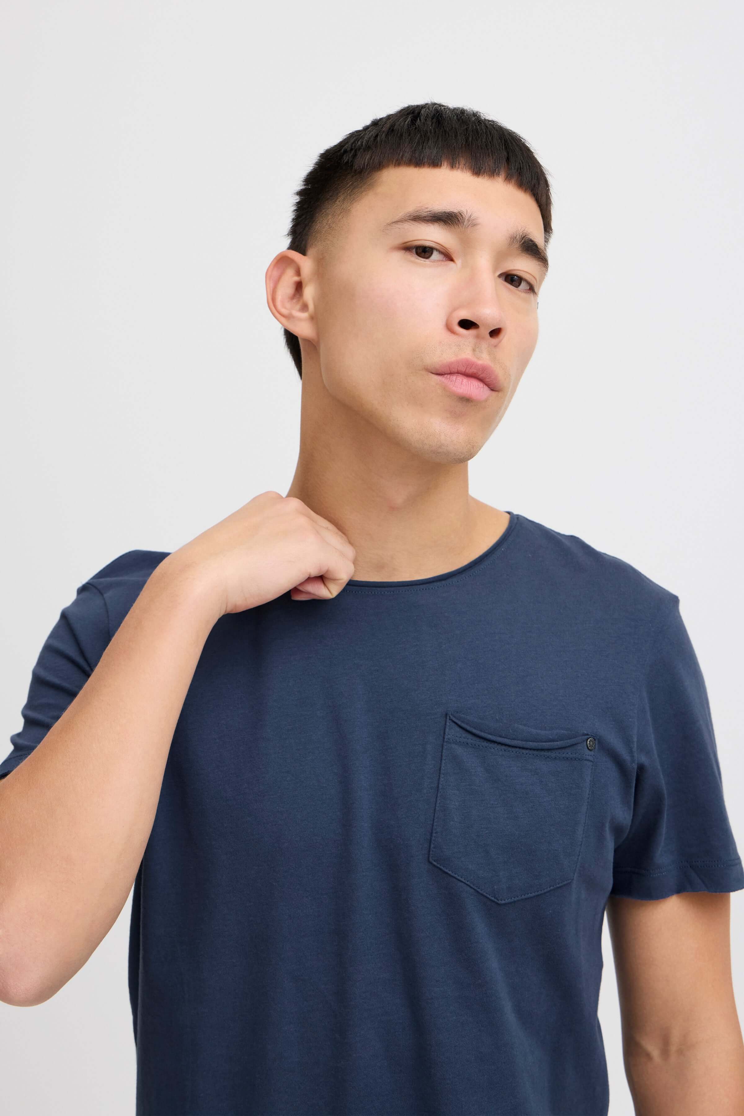 Blend BHNoel T-Shirts with Chest Pocket - 100% Cotton Jersey