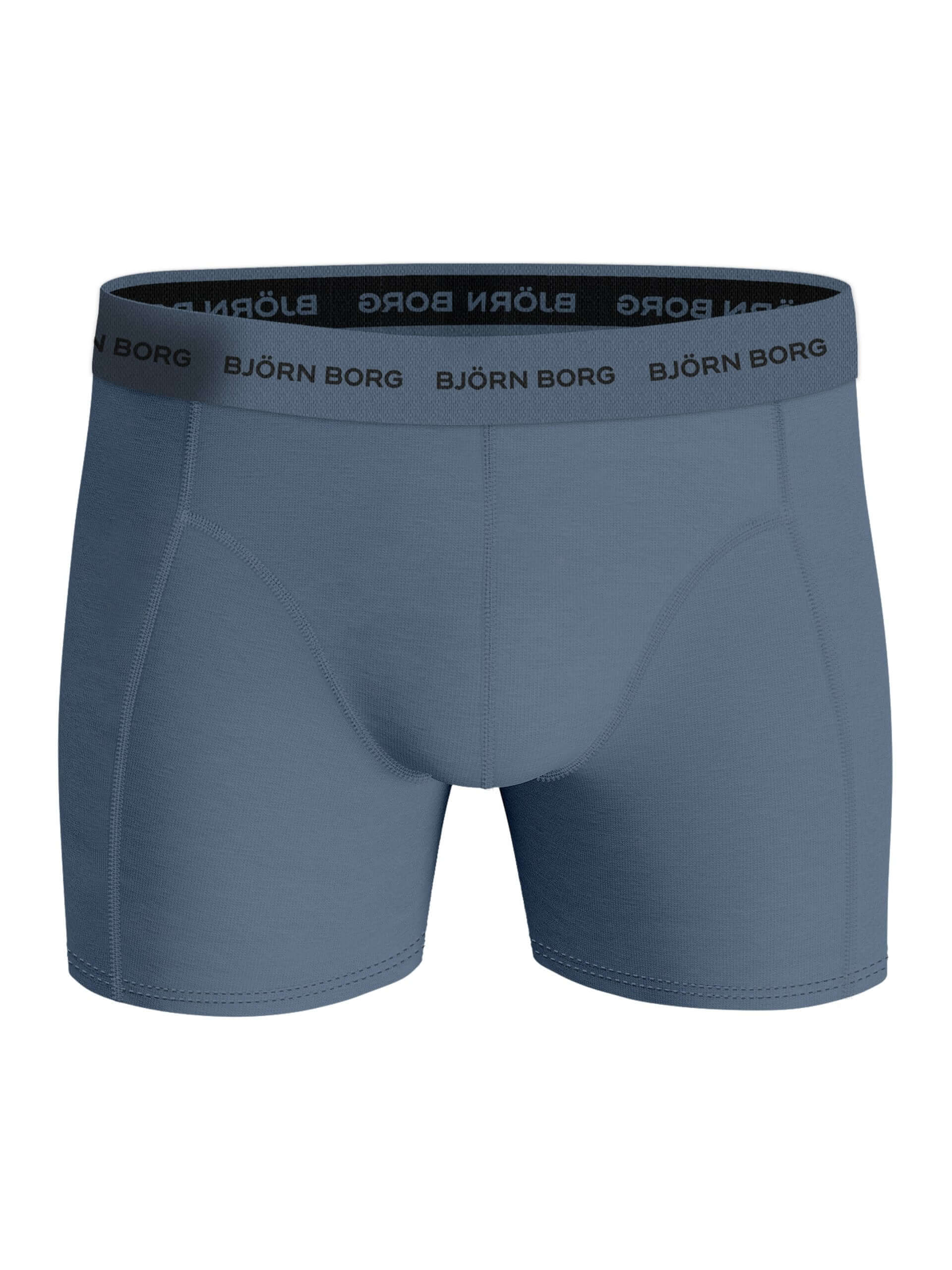 Bjorn Borg Cotton Stretch Boxer Trunks 3 Pack - Olive, Blue Print