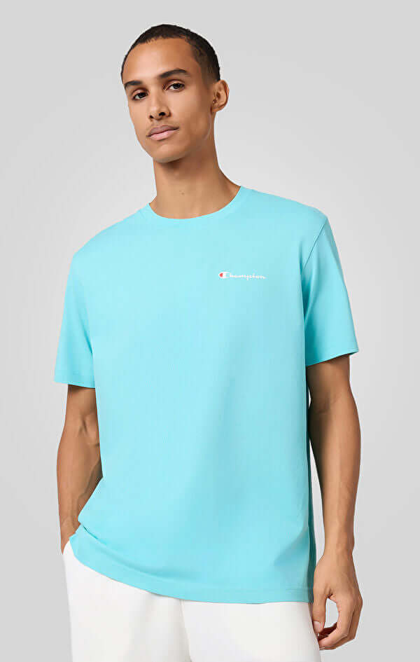 Champion Small Logo Cotton Jersey T-Shirt - Bright Blue