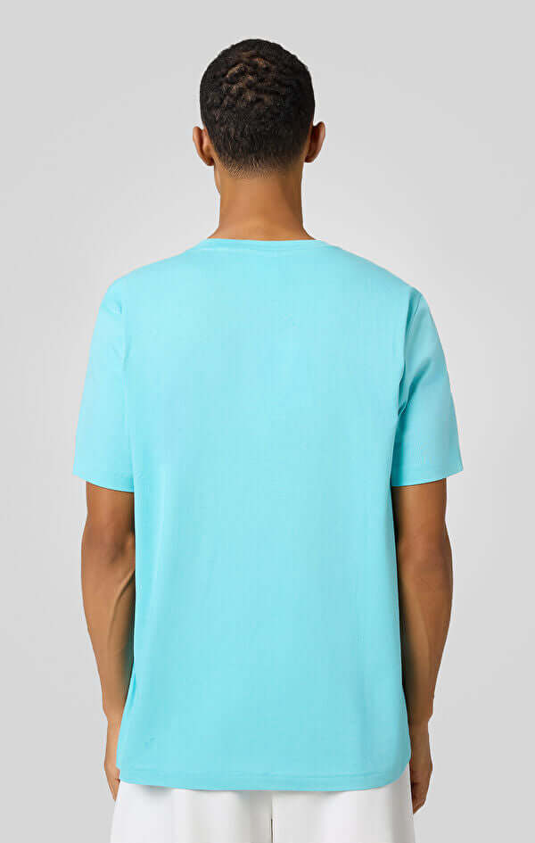 Champion Small Logo Cotton Jersey T-Shirt - Bright Blue