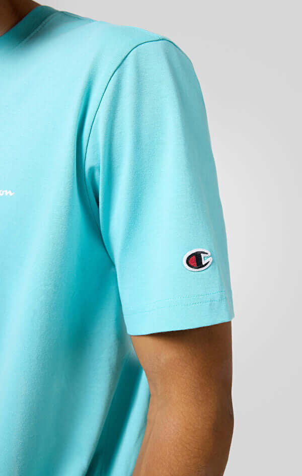 Champion Small Logo Cotton Jersey T-Shirt - Bright Blue