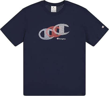 Champion Graphic T-Shirt for Men - 100% Cotton - Navy