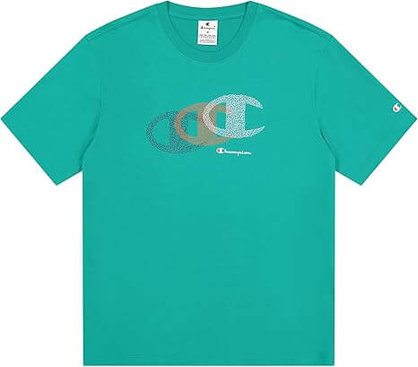Champion Graphic T-Shirt for Men - 100% Cotton - Green
