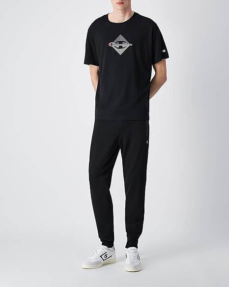 Champion Graphic T-Shirt for Men - 100% Cotton - Black